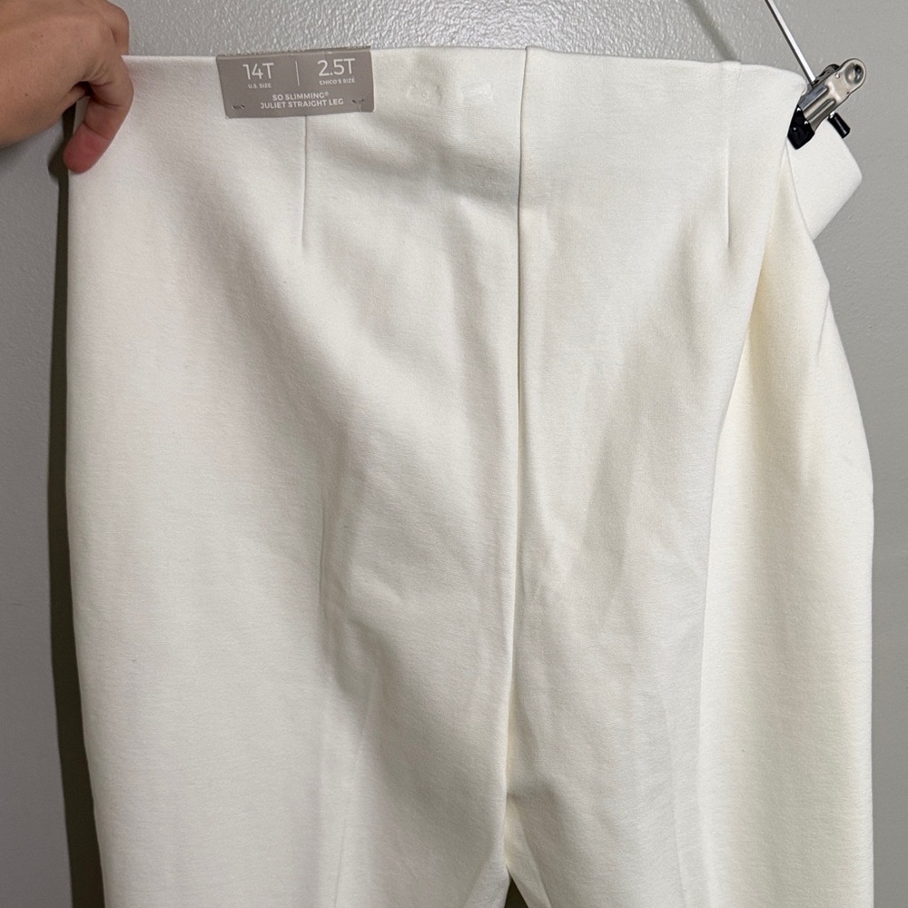 Chico's Classic Cream Women's Trousers - Picture 3 of 4